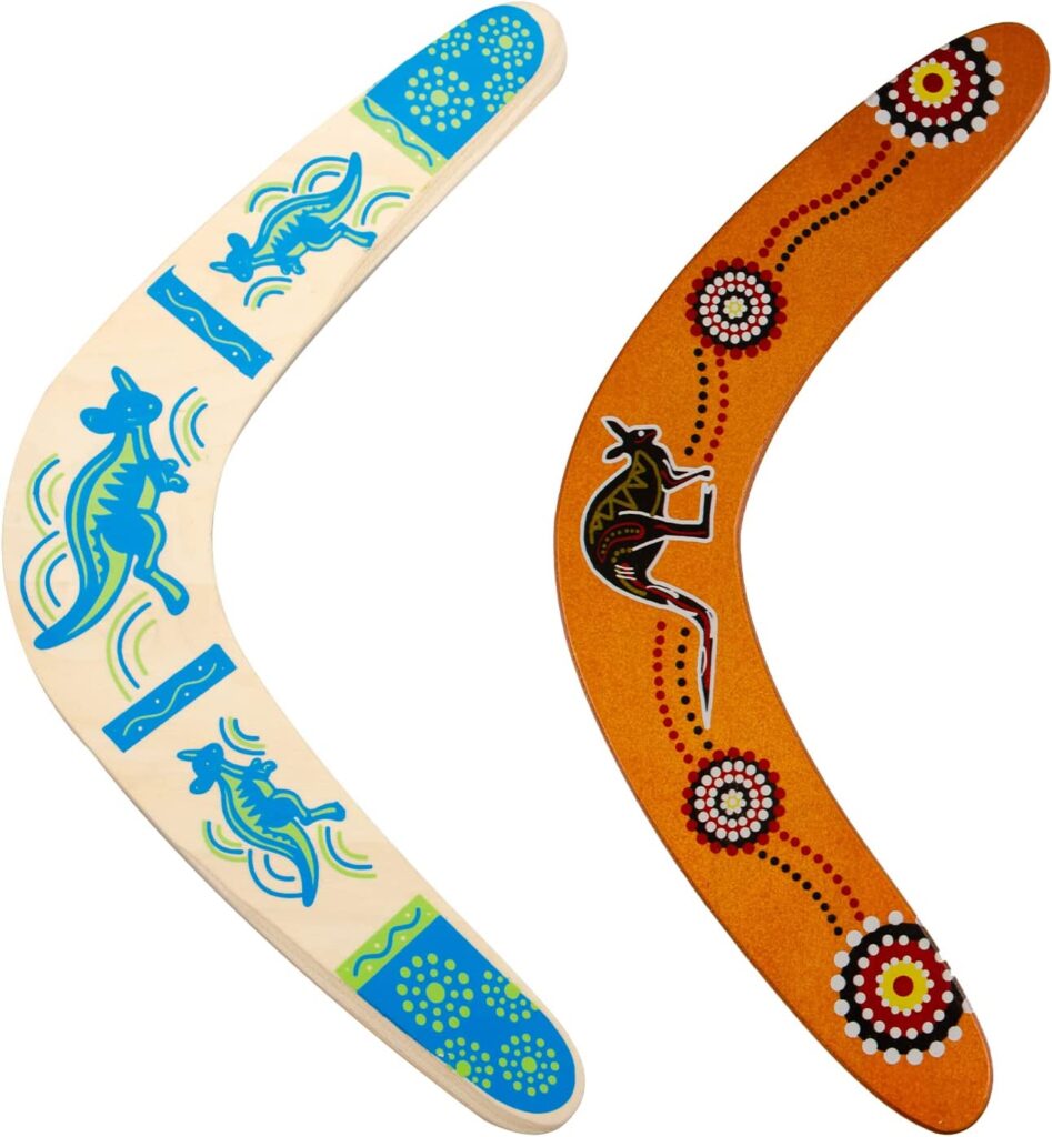 JIUAI : Lot de 2 Boomerang en bois de style australien